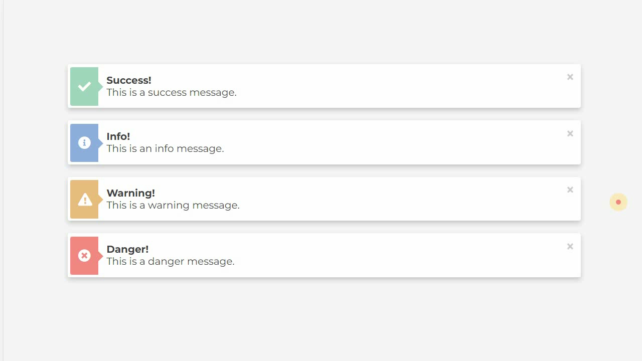 CSS Modern Alert Messages Design